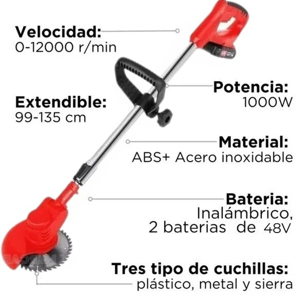 Guadaña Inalambrica TurboBlade™ [ULTRA POTENTE] + [2 BATERÍAS RECARGABLES]